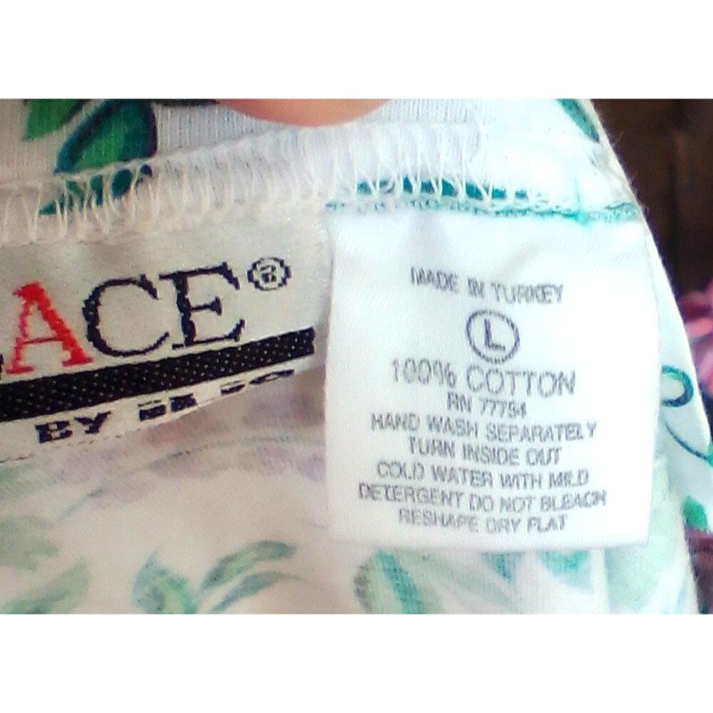 iLIO Women’s Large In Place Floral Print T-Shirt Short Sleeve Shoulder Pads - Picture 12 of 14